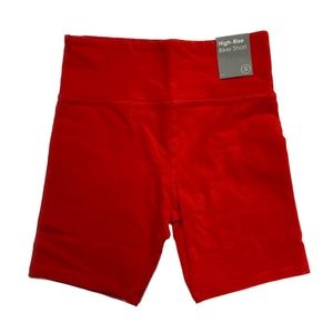 NWT fiery red bike shorts—matching top available!